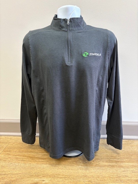 Ladies Qtr Zip Pullover- Black